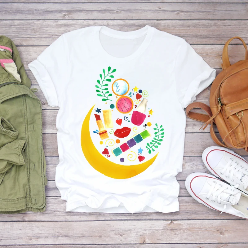 

2020 Summer Fingernail Nail Art Make Up 90s Ladies Lady T-shirts Top T Shirt Ladies Womens Graphic Female Tee Women T-Shirt