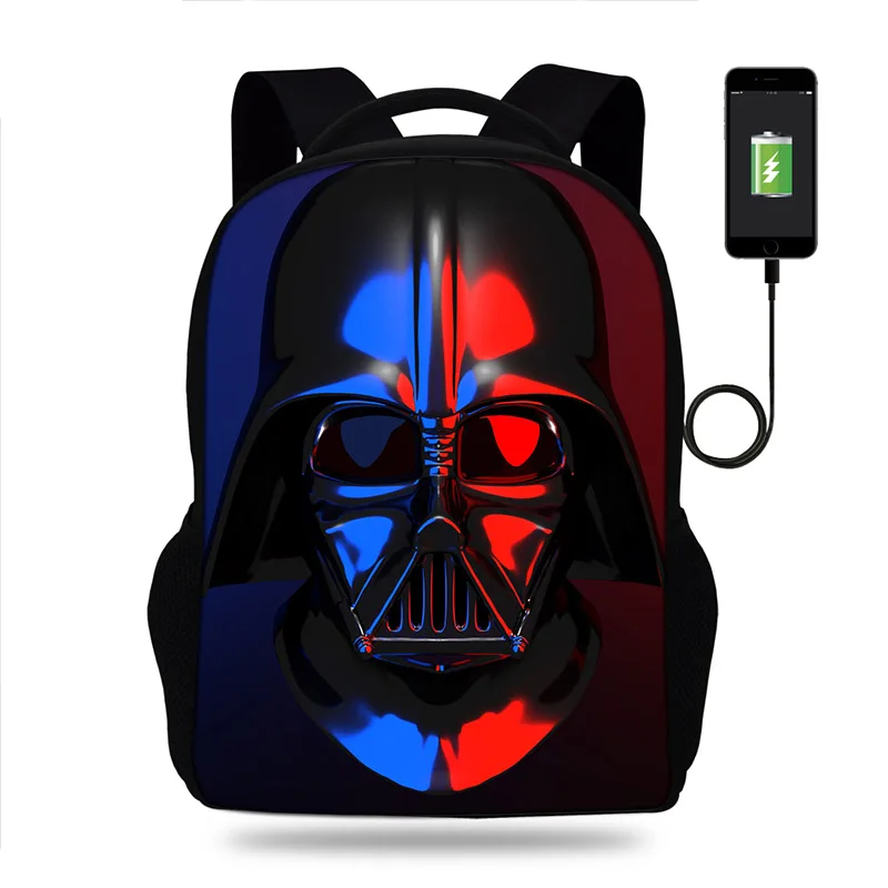 17-дюймовый рюкзак darth vader R2D2 принт в виде робота школьные сумки для