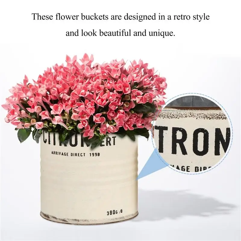 

Artificial Flowers Pot Retro Flower Arrangement Container Home Party Decoration