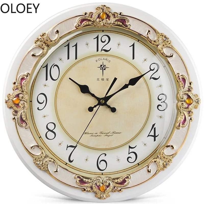 Роскошные большие настенные часы винтажные деревянные для гостиной европейские