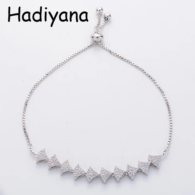 Bracelelt NANKIYA Creative Simple Triangular Shapes Design For Women Party Adjustable Cnbic Zirconia Top Quality SL439 Pulsera | Украшения