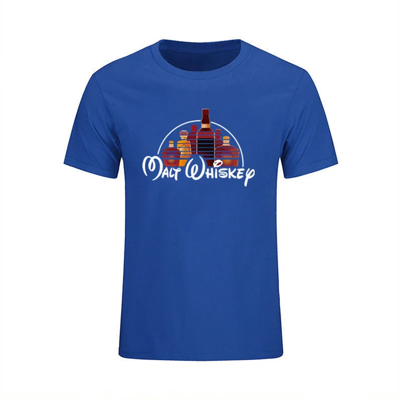 

2021 New Summer Cool TShirt Men Short Sleeve Malt Whiskey T-Shirt Funny Alcohol Drunk Cotton Tee O-Neck T Shirt Streetwear Tops