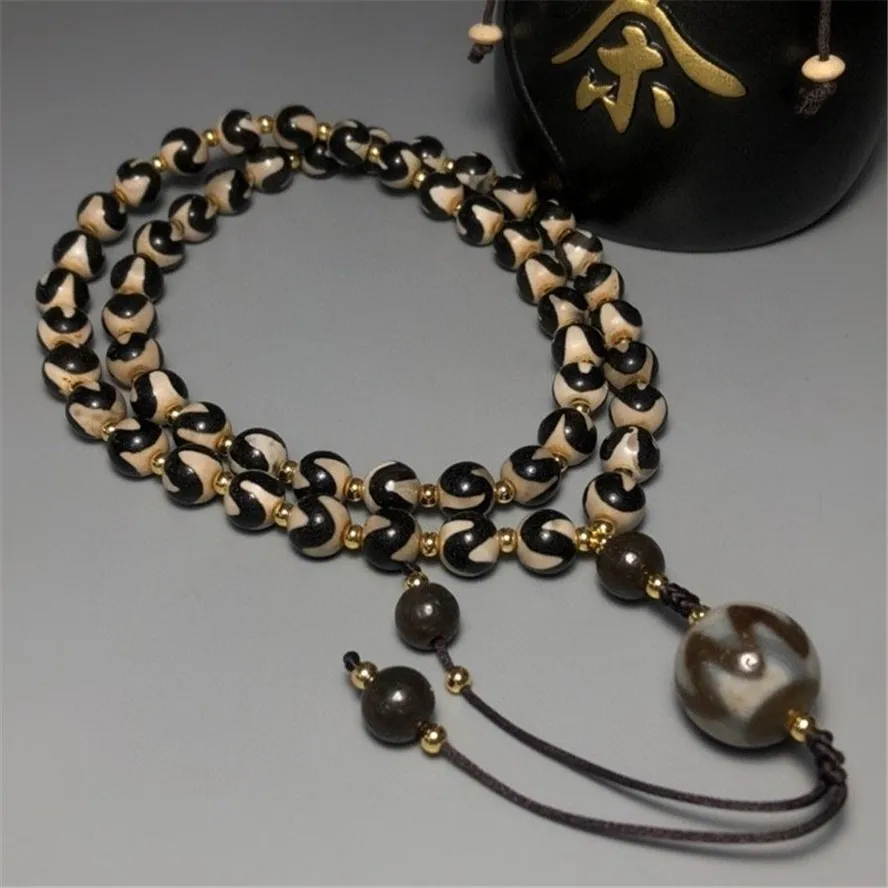

Old agate tiger tooth dzi bead necklace pure natural pendente joias feminina colgante gifts for women collares jewerly jias