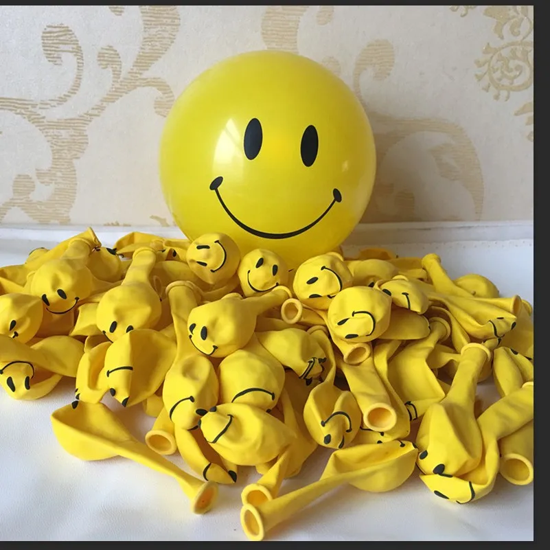 50 шт воздушные шары 12 дюймов латексные смайлики для украшения дня рождения