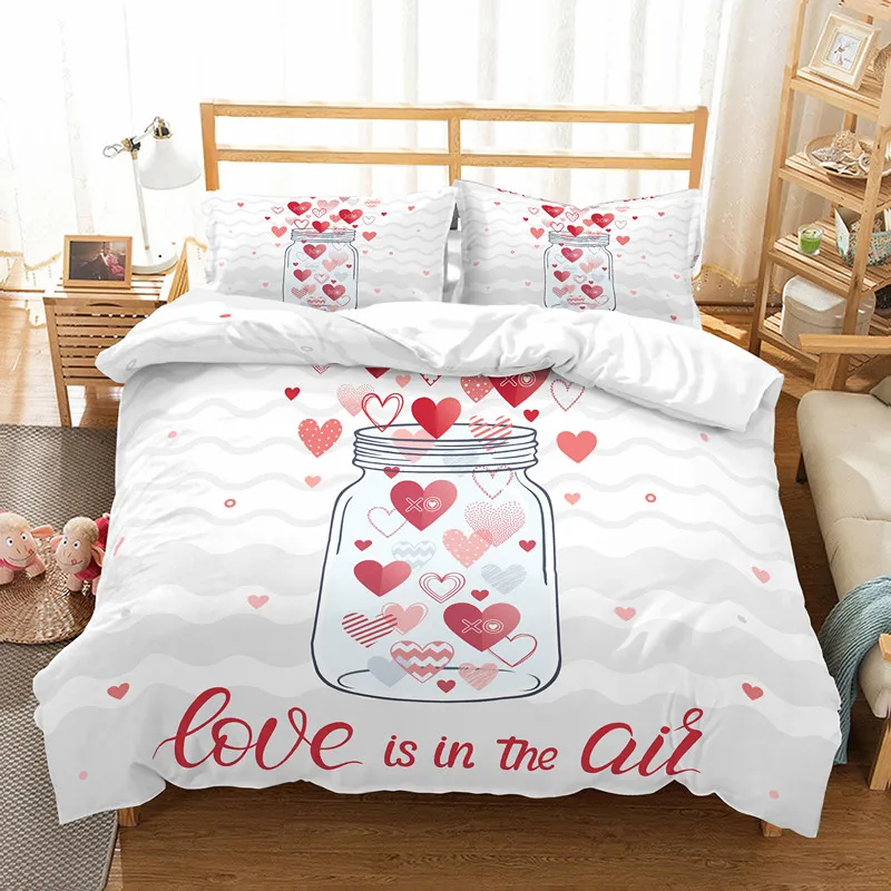 

3d Couple bedding Sets king size Modern fashion print Duvet Cover Bed Set queen comforter sets Valentine's Day
