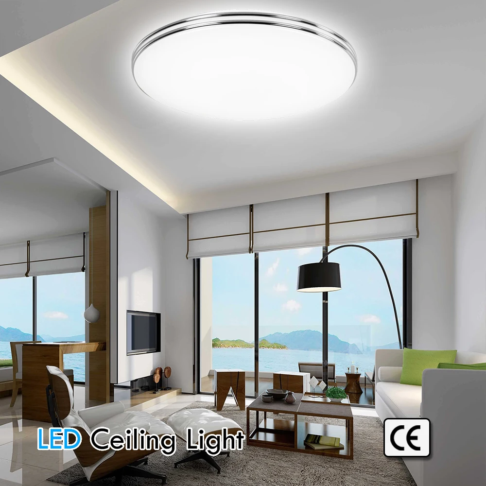 

Led Ceiling Lights 24W Ceiling Lamps Lighting 220V Ultra Thin LED Panel Light Fixtures for Living Room Bedroom Kitchen