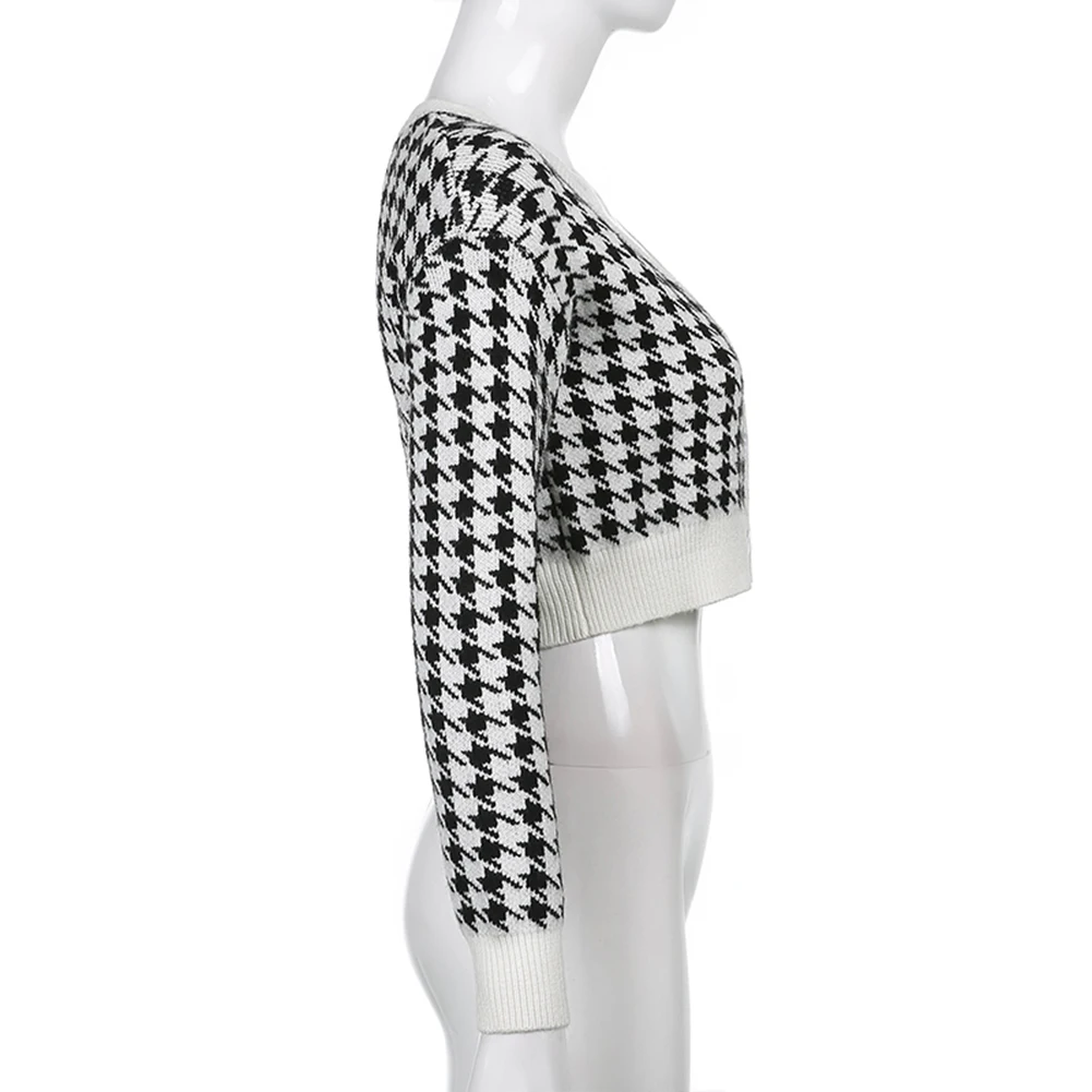 Тонкий кардиган свитер шерстяные топы женская уличная одежда короткие свитера