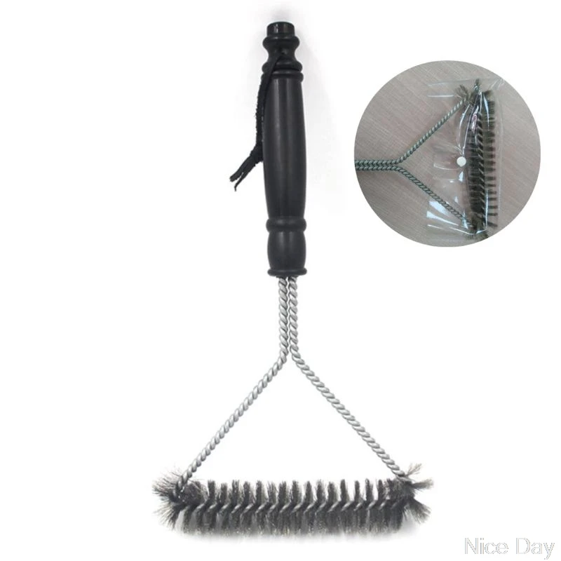 

11-12inch BBQ Grill Barbecue Kit Cleaning Brush Stainless Steel Outdoor Tools Barbecue Gadgets Brushes JU01 20 Dropship