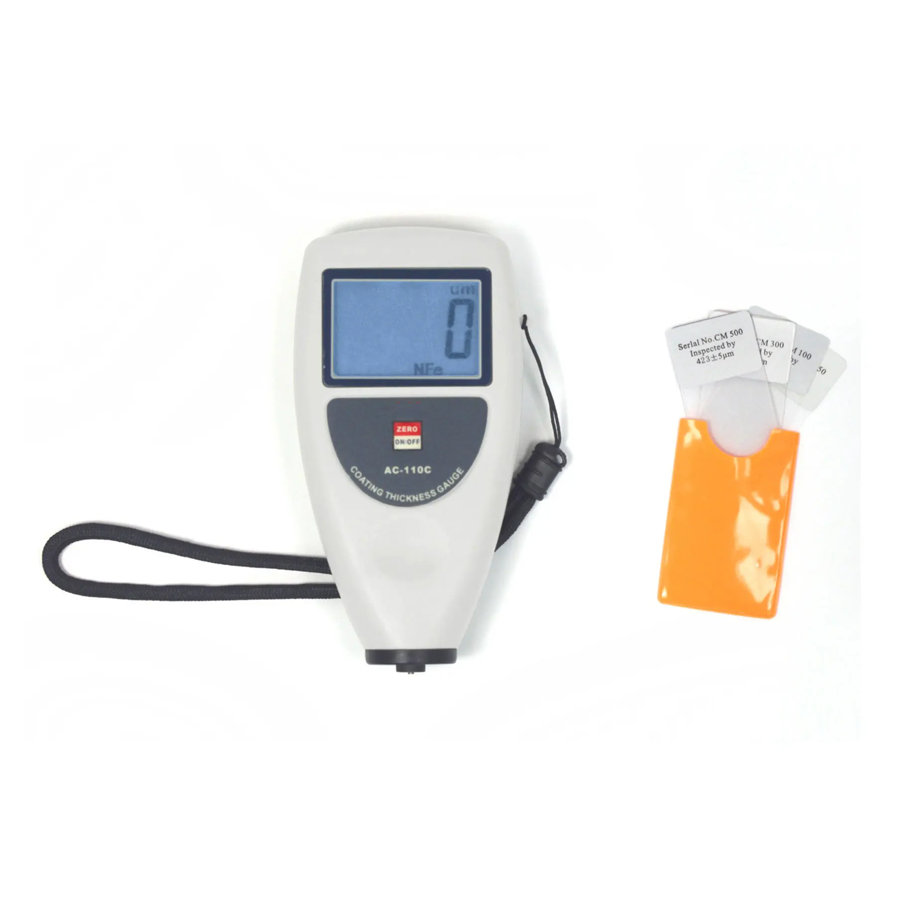 

Digital Coating Thickness Meter AC-110C Precise Coating Thickness Gauge Resolution 0.1 um quickly Measuring Range 0~1250 um