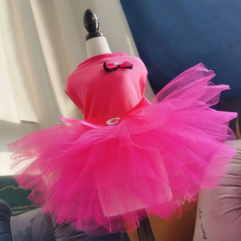 

Belmil Pet Clothes Dog Dress for Dogs Crystal Skirt Summer Princess Dog Wedding Dresses York Clothes Dogs Skirts Pet Cat Girl