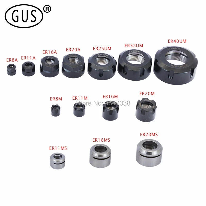 

1PCS ER8 ER11 ER16 ER20 ER25 ER32 A/Mer series nut is used to lock the tool holder fixture of machine tool of machining center