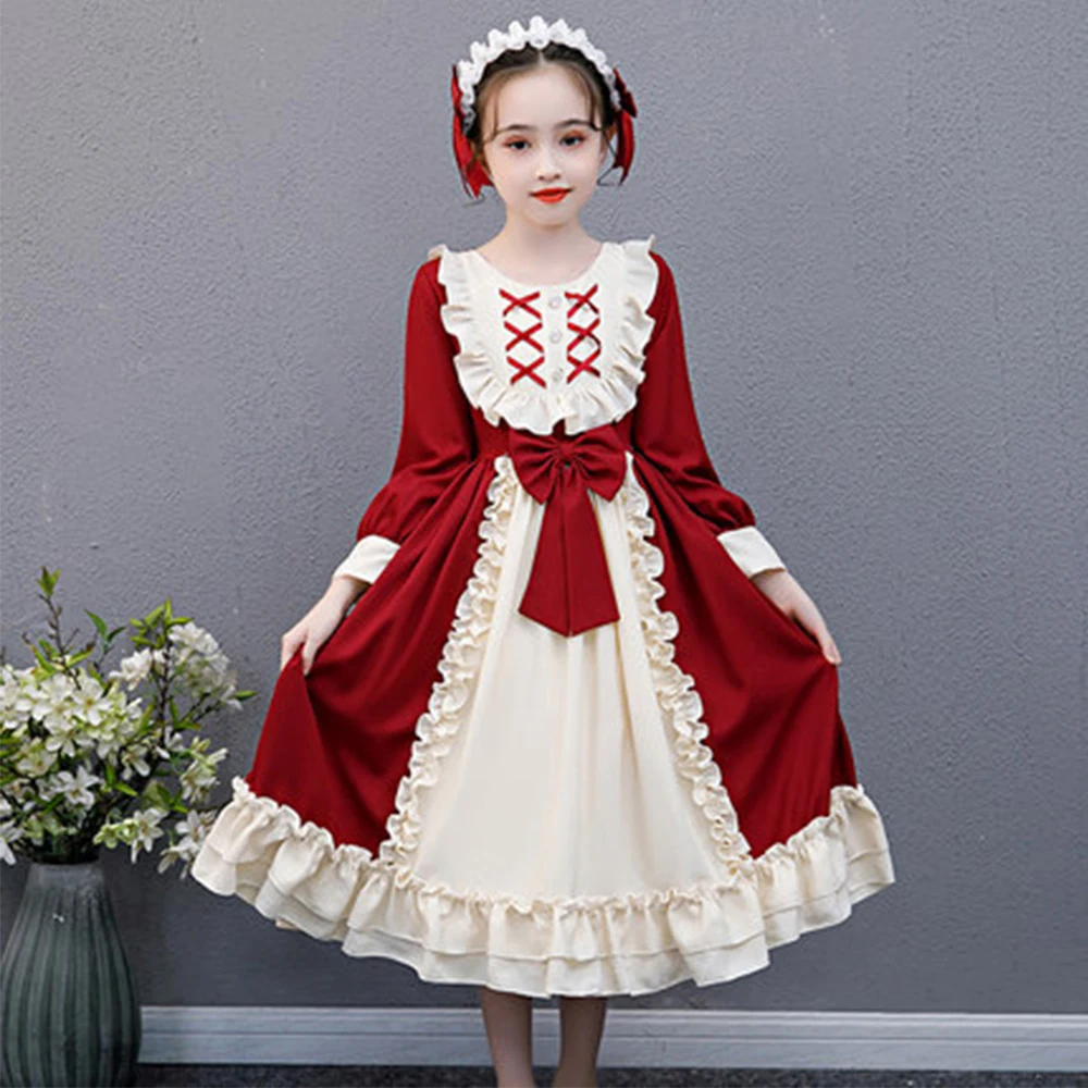 

Sweet Lolita for kids pink lolita dress for teenage girls sweet Lolita Classic Lolita Dress Women's Layered Cosplay Costume