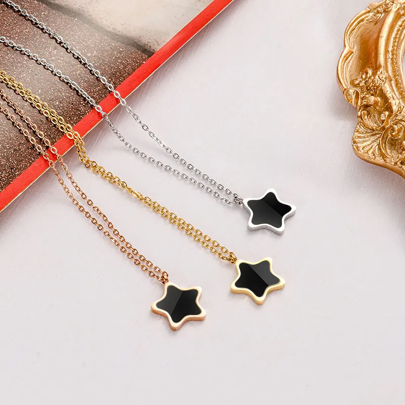 

Vintage Grace Star Flower Pendant Necklace for Women Simple Gold Silver Color Charm Female Choker Necklaces Jewelry Lover Gifts