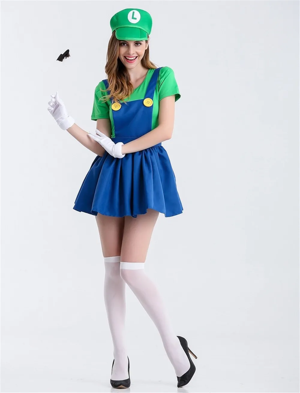 Женский костюм супер Марио карнавальные костюмы для взрослых платье Супер |