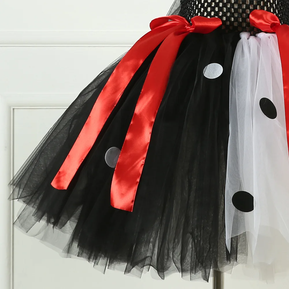 Детские черно-белые платья-пачки с клоуном на Хэллоуин для девочек Одежда