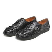 linshe crocodile leather shoes male new tide business leisure men shoes soft bottom men casual shoes