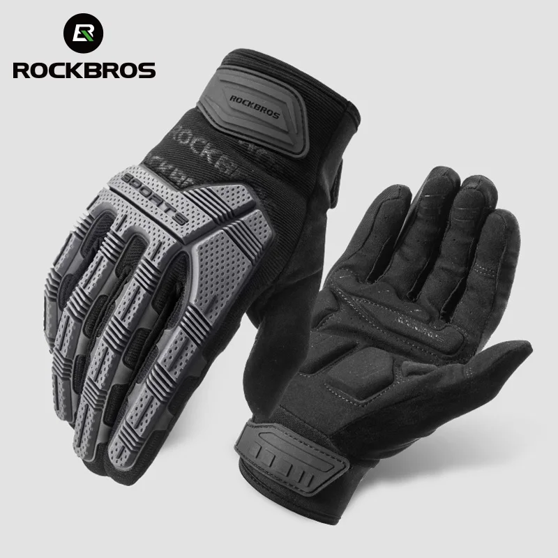 Осенние ветрозащитные перчатки ROCKBROS с закрытыми пальцами спортивные для