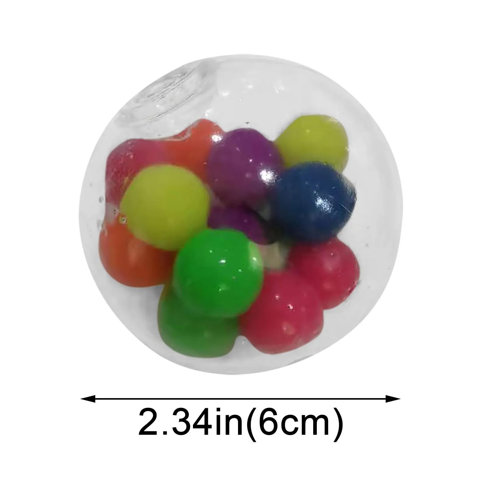 

2021 Transparent Stress Balls For Children Adult Colorful Ball Autism Mood Squeeze Relief Healthy Toy Funny Gadget Vent Toy
