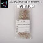 1000 шт. 18 Вт 0,125 Вт 5% карбоновый пленочный резистор 2,2 R  10M 100R 220R 330R 1K 3,3 K 4,7 K 100K 10K 22K 47K Ом