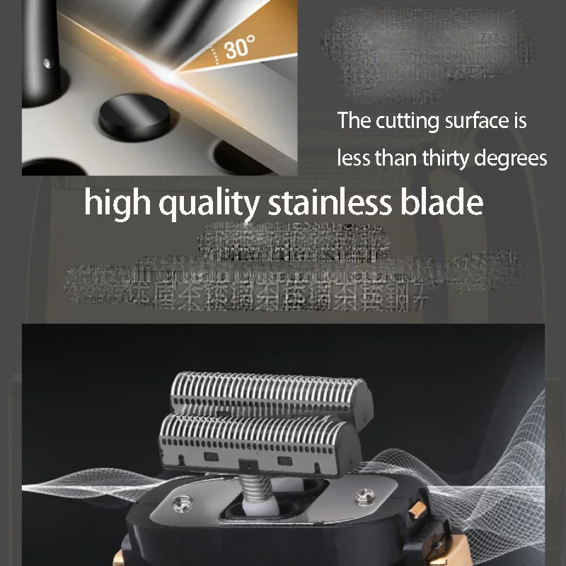 Kemei Pro металлическая бритва с двойной фольгой титановая супер Закрытая