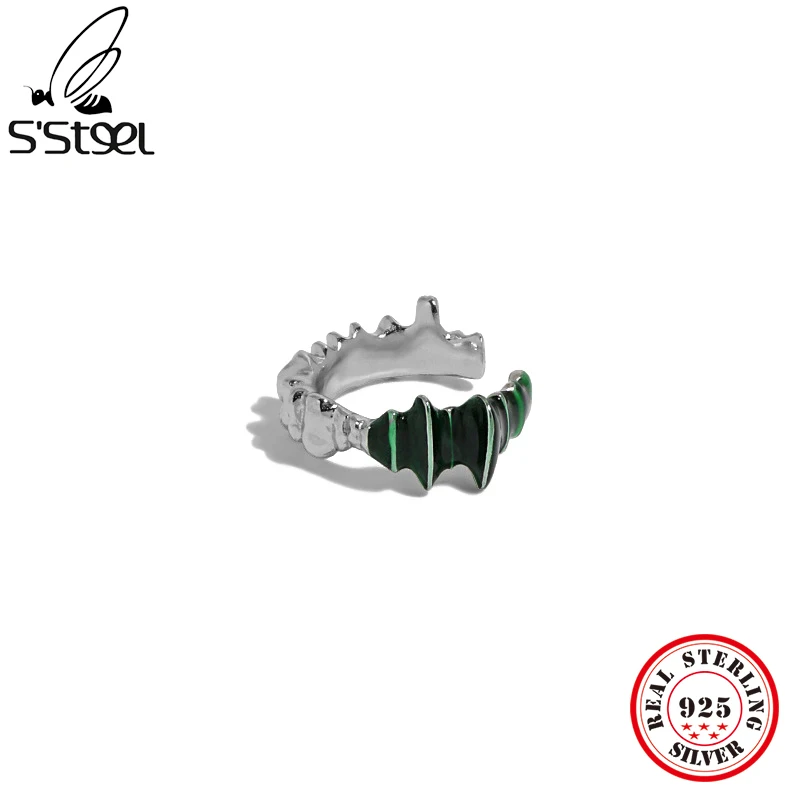 

Женские серьги-Клипсы из серебра 925 пробы с зеленой эпоксидной смолой