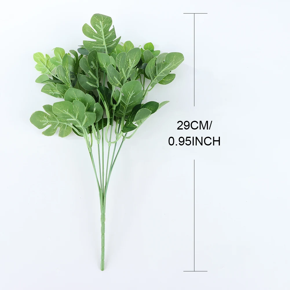 

Simulation Green Plant Artificial Wedding Decoration Home Garden Balcony Decor Plastic Leaves Landscape Plant Leaf