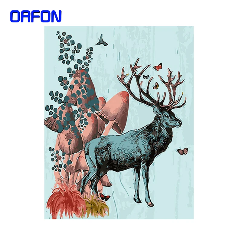 Картина по номеру олень Рисование холст акриловая живопись маслом номерам