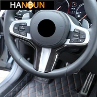 car styling steering wheel frame decoration cover carbon fiber color stickers trim for bmw 3 series g20 g28 2020 interior decals