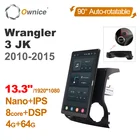 Автомобильный мультимедийный GPS-навигатор Ownice для Jeep Wrangler 3 JK, 2010, 2012, 2015, Wrangler 3 JK, вращающийся, 1920x1080, Android