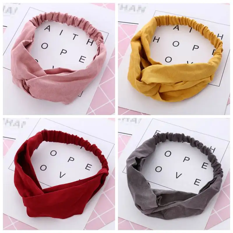 

Twisted Knotted Elastic Girl Headbands Children Hair Band Turban Haarband Female Hair Accessories