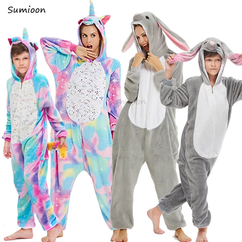 Для взрослых Аниме Kigurumi для женщин и мужчин в виде единорога детская пижама