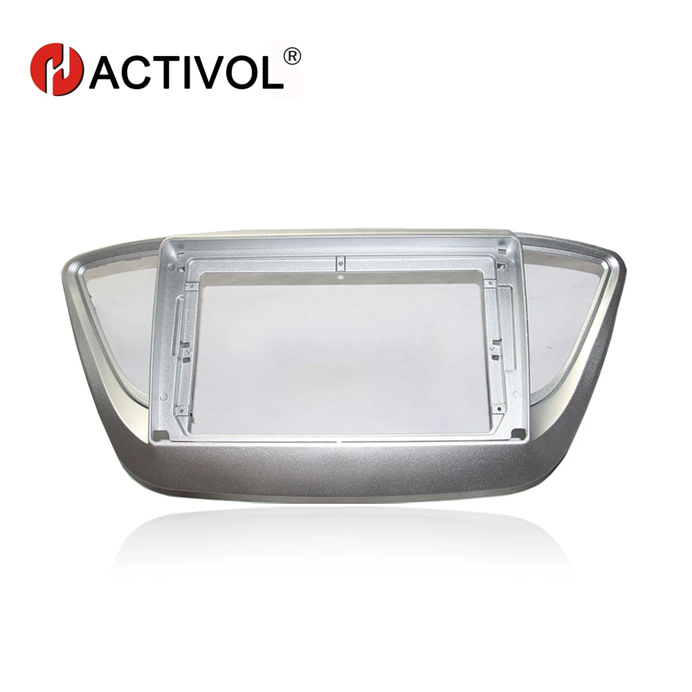 

HACTIVOL Car Radio face plate Frame for Hyundai Verna 2016 silver Car DVD Player gps navi panel dash mount kit car products