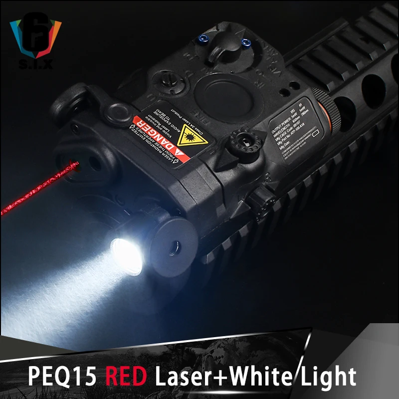 Тактический PEQ 15 Red Dot лазерный белый светильник для 20-мм вспышка без ИК