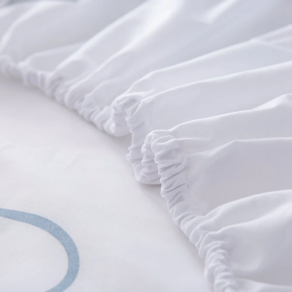 Мягкая простыня на резинке с 3D-принтом белоснежного соснового леса однотонная