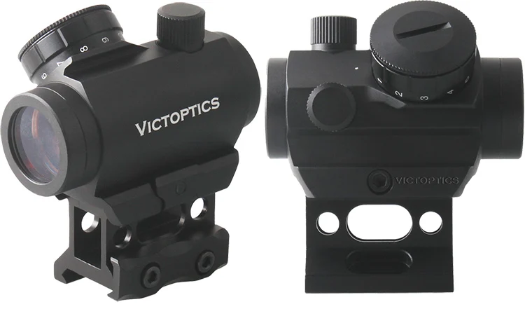 10 шт. Victoptics 1x22 Лучший доступный легкий 11 уровней 3MOA рефлекторный прицел Красная точка с Riser 20 мм Вивера крепление