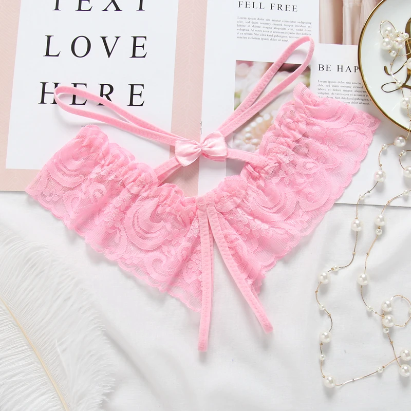 Женские кружевные трусики с открытой промежностью сексуальное Бандажное белье