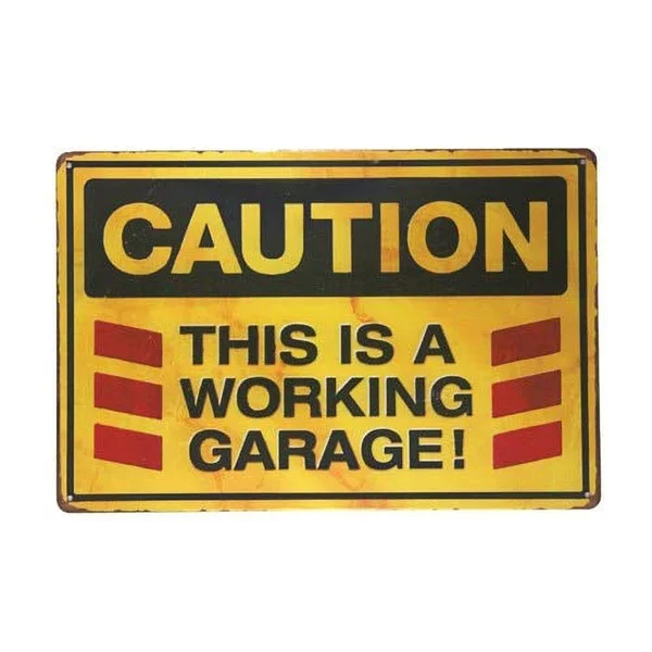 

Caution Working Garage Tin Sign art wall decoration,vintage aluminum retro metal sign,