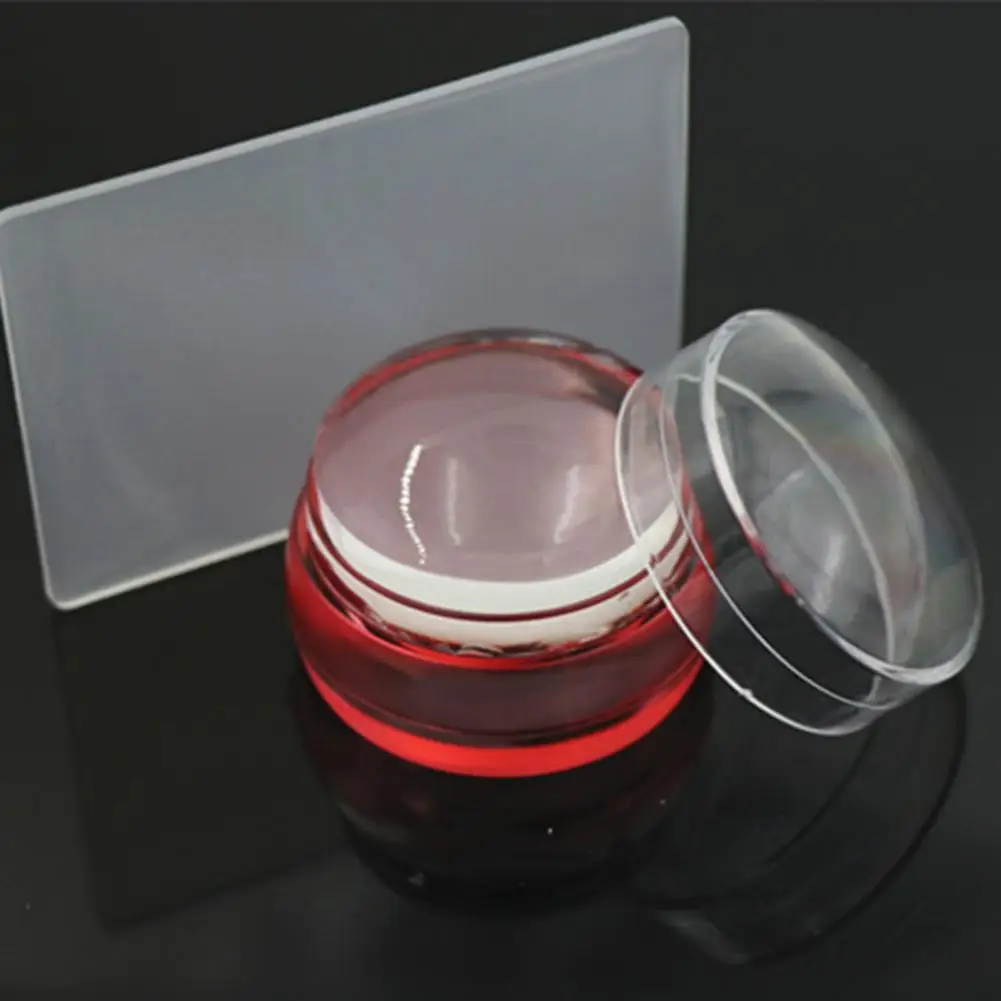 Скребок для стемпера ногтей французского маникюра с одной головкой без