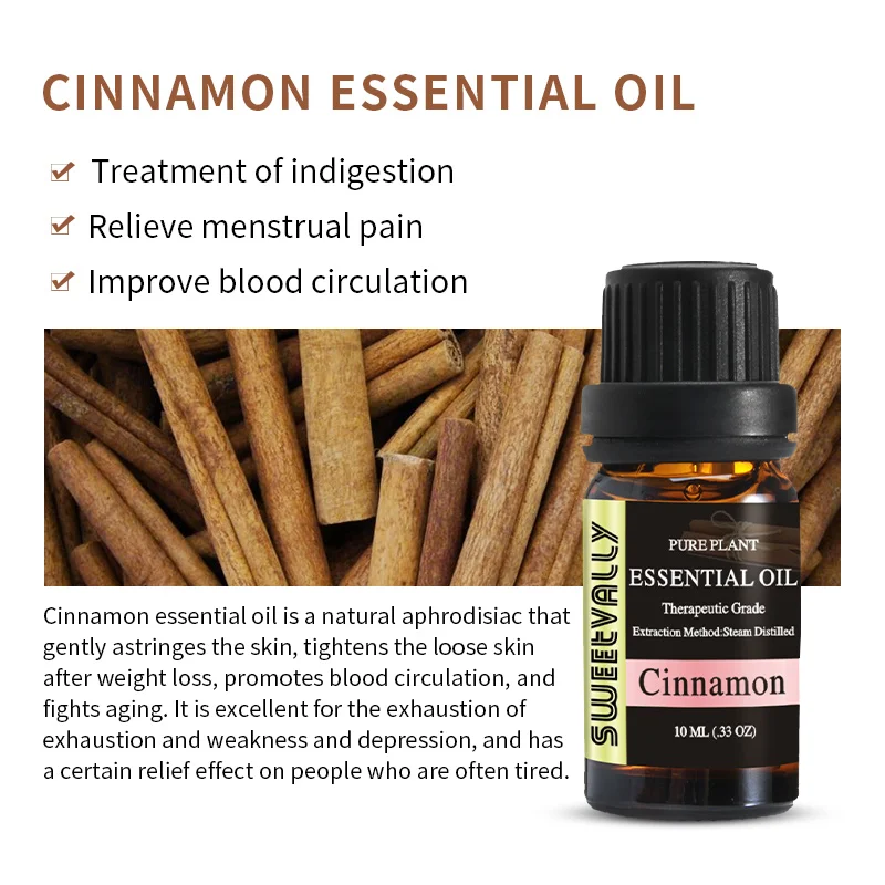 30 мл эфирное масло корицы снимает стресс ароматерапия терапевтическое для