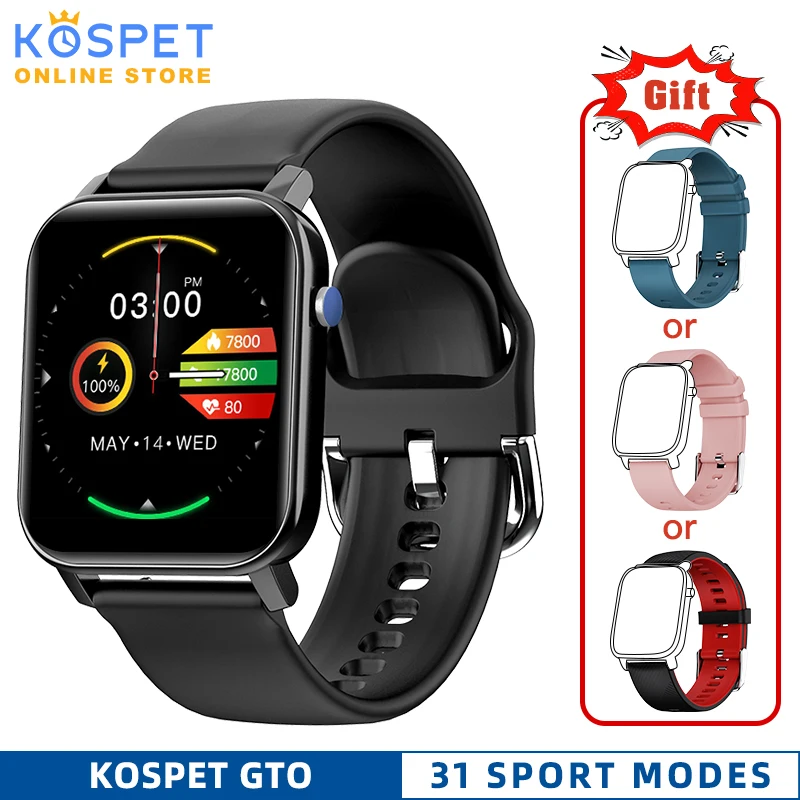 Смарт часы KOSPET GTO для мужчин и женщин IP68 С Пульсометром Смарт-часы  | Отзывы и видеообзор