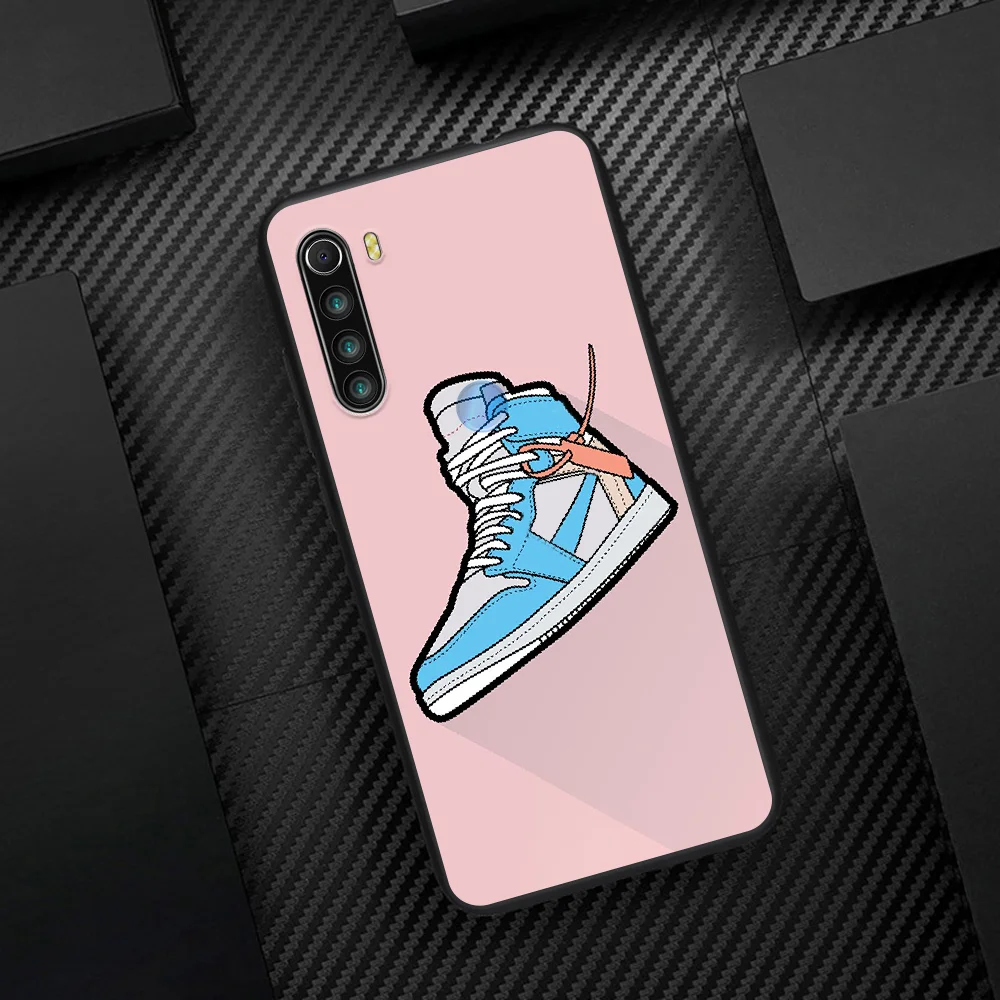 

Trend Brand Shoe Sneakers Phone Case Cover Hull For XIAOMI Redmi 7 7A 8 8A 9 9C Note 6 7 8 9 9S K20 Pro K30 black Shell 3D Prime