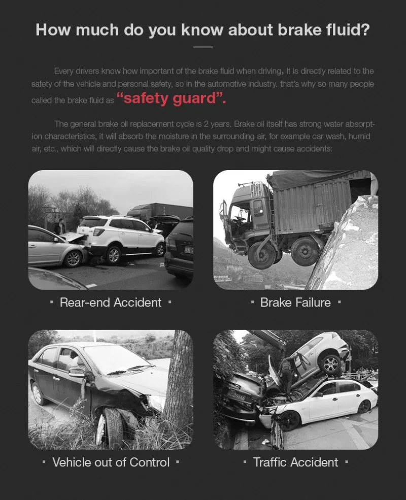 

BF100 Car Brake Fluid Tester Universal Automotive Oil Liquid Testing Tool Car Diagnostic Tool For DOT3/DOT4/DOT5.1 Dropshipping