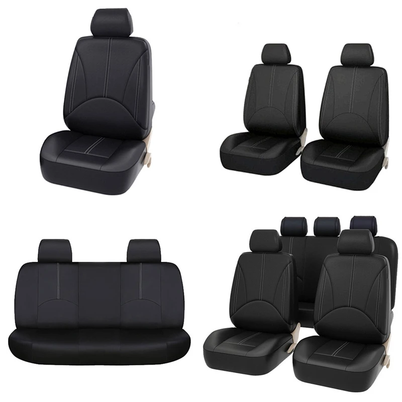 

Full Set! Car Seat Cover Interior Accessories For 4 Season Car Seat Cover PU Eco-Leather Universal Car Seat Covers High Quality