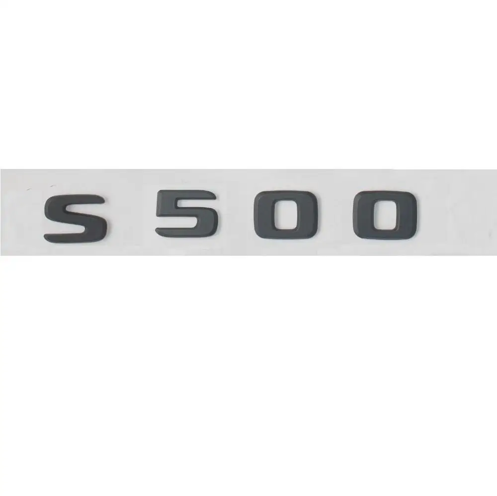 Черный багажник буквы номер S 500 эмблемы значки для Mercedes S500 17-19 - Цвет: Matt Black