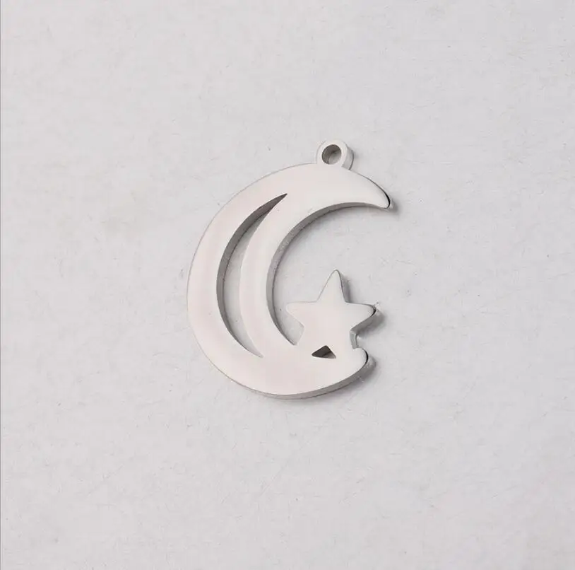 Зеркальная полированная нержавеющая сталь полые Луны маленькая звезда