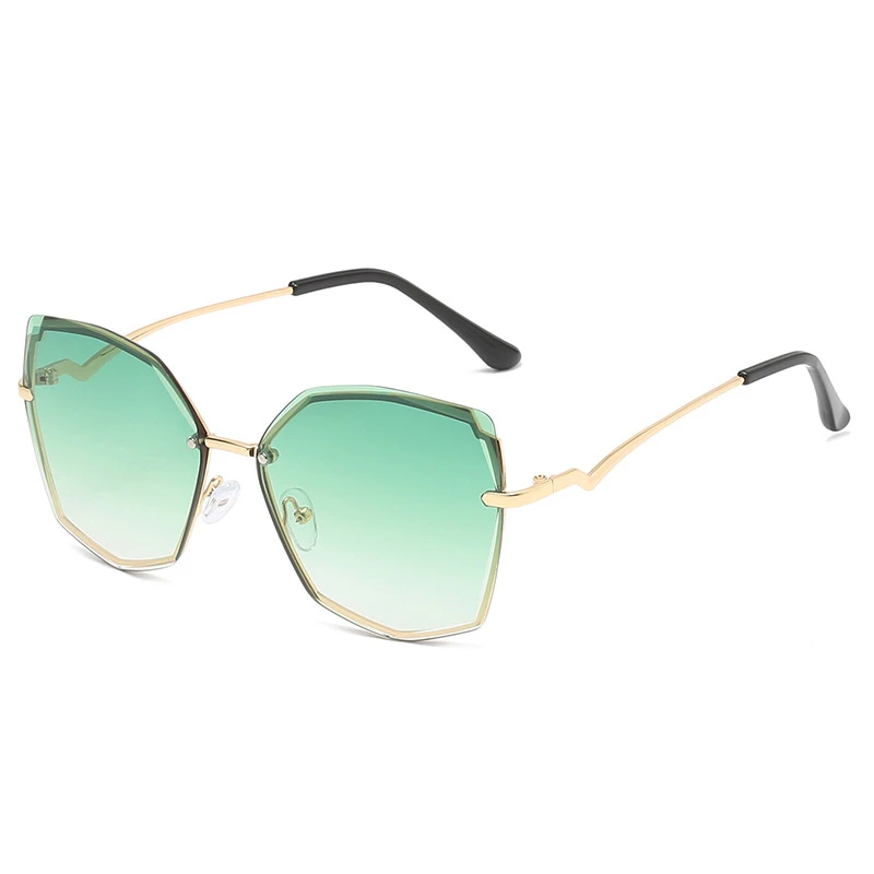 Солнцезащитные очки Polygon женские модные кошачий глаз нерегулярные без оправы