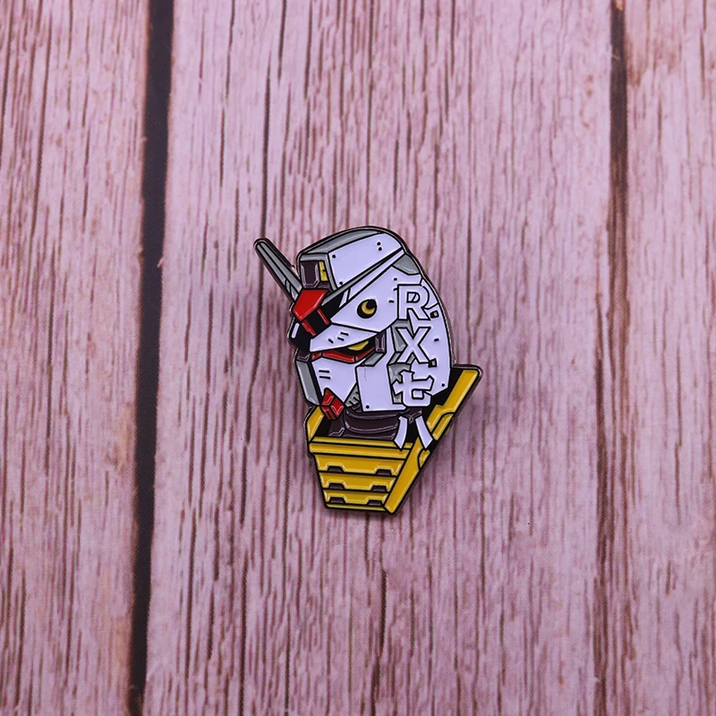 Суперкрутая эмалированная брошь в виде робота Gundam RX 78 классический дизайн