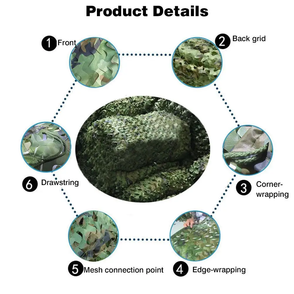 Армированная камуфляжная сетка навес беседка военный охотничий джунгли садовый