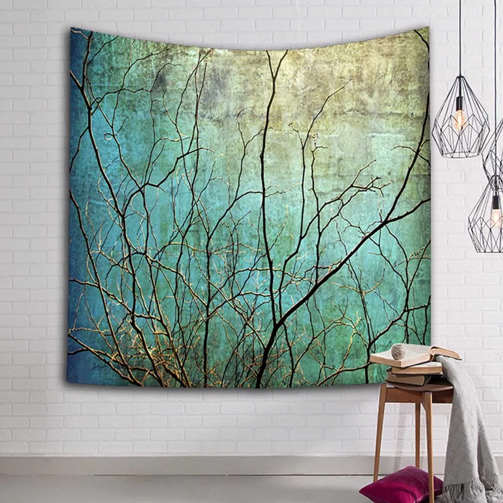 

Natural Scenery Landscape Green Foggy Forest Tapestry Wall Hanging Bedroom Decor Wall Tapestry Wall Fabric Psychedelic Tapestry
