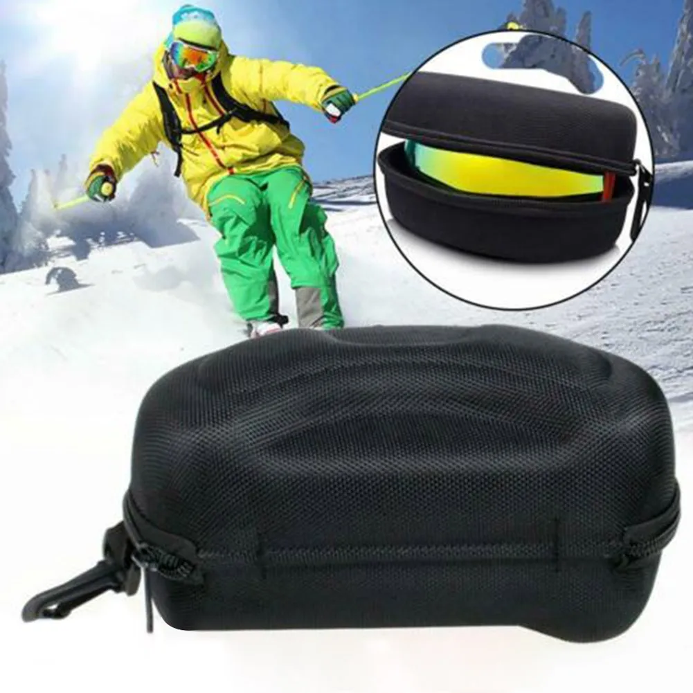 Portable Ski Snowboard Glasses Carry Bag Winter Outdoor Skiing Goggles Zipper Hard Box High Quality EVA Eyeware Protective Case